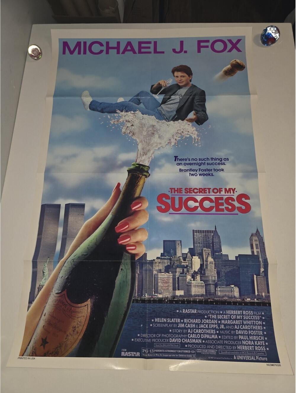 THE SECRET OF MY SUCCESS 1987 Original Movie Poster 27x41 SS Michael J. Fox